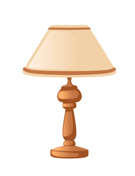 Classic style retro desk lamp vector illustration isolated on white background. - Вектор, зображення