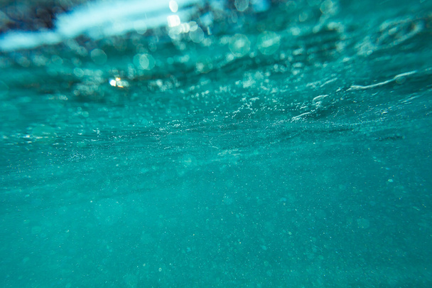 abstract underwater background with bokeh - Photo, Image