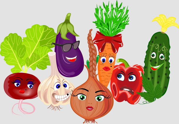 Collection of vegetables - Vector, Image