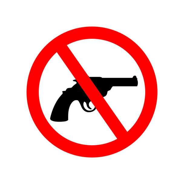 classic no guns weapons allowed sign - Vector, Image