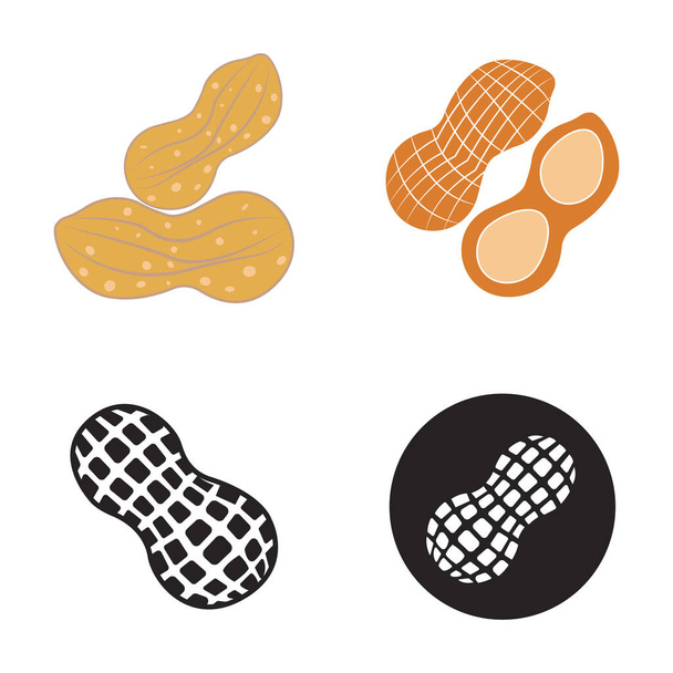 Peanut icon vector illustration symbol design - Vector, Image