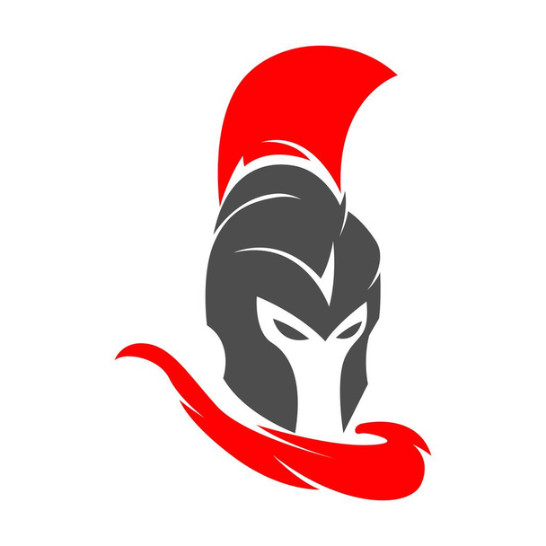 Gladiator, spartan logo design illustration - Vector, Imagen