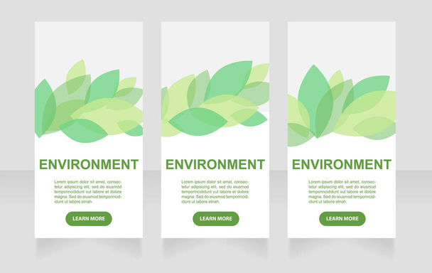 Save planet promotional web banner design template. Vector flyer with text space. Advertising placard with customized copyspace. Promotional printable poster for advertising. Graphic layout - ベクター画像