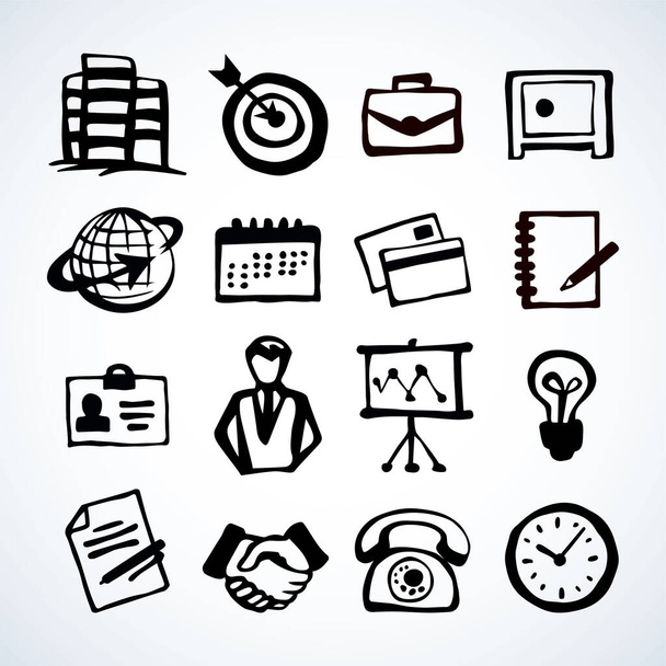 Business icons. Vector drawing - Vector, Image