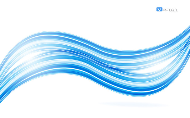 Absztrakt kék hullámok - adatfolyam koncepció. Vektor - Vektor, kép
