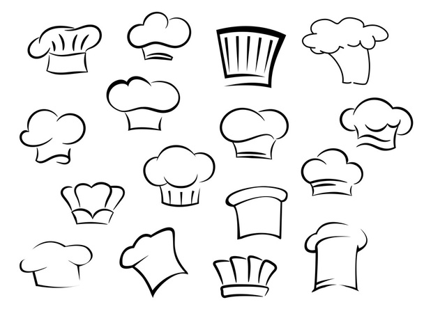 Шапки кухаря або шапки для кухонного персоналу
 - Вектор, зображення