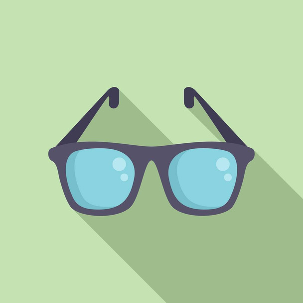 Scientist glasses icon flat vector. Lab research. Medical science - Vector, afbeelding