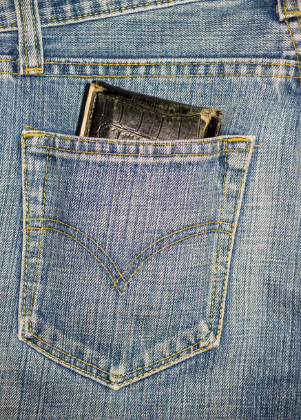 Blue jeans pocket. - Foto, Bild