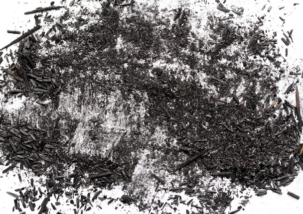 Beyaz üzerine siyah kül - Fotoğraf, Görsel