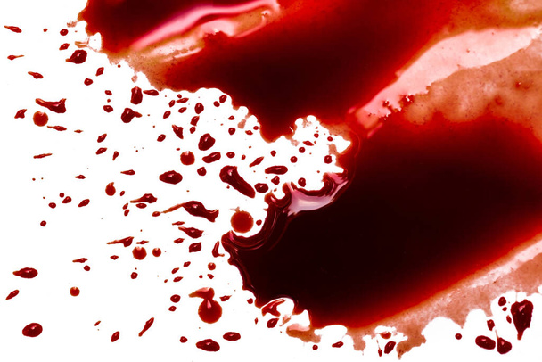 drop of blood on a white background - Foto, imagen