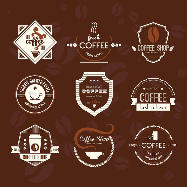 Coffee Shop Logo Collection - Vetor, Imagem