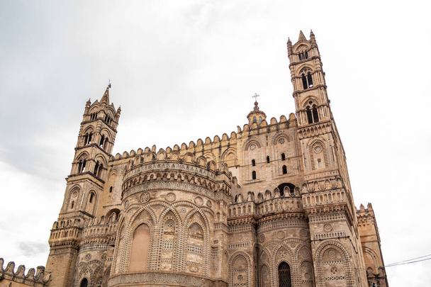 Palermo Katedrali manzarası, Sicilya, İtalya - Fotoğraf, Görsel