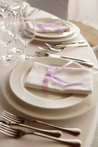 table setting for the wedding  - 写真・画像