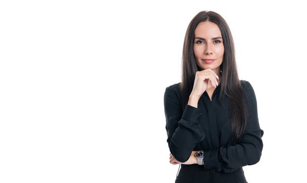 business woman isolated on white background. caucasian business woman in studio. professional business woman wearing formalwear. - Фото, зображення