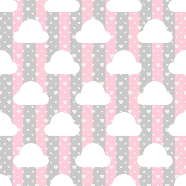Cloud Seamless Pattern, Vector Illustration  - ベクター画像