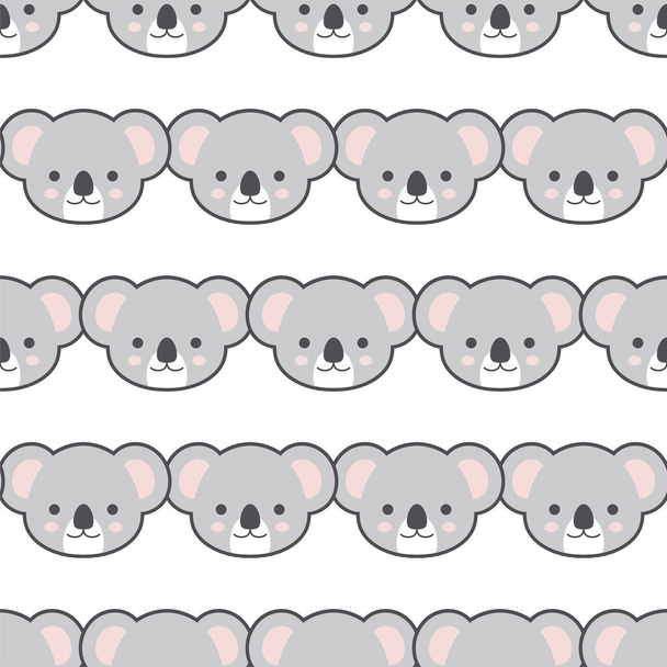 Cute koala seamless pattern, vector illustration - Vector, afbeelding
