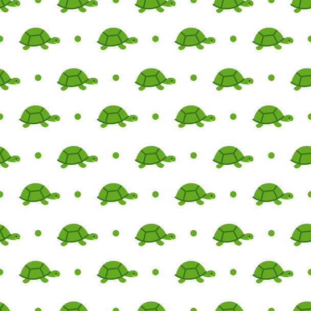 Turtle Seamless Pattern, Vector Illustration  - Vektor, kép