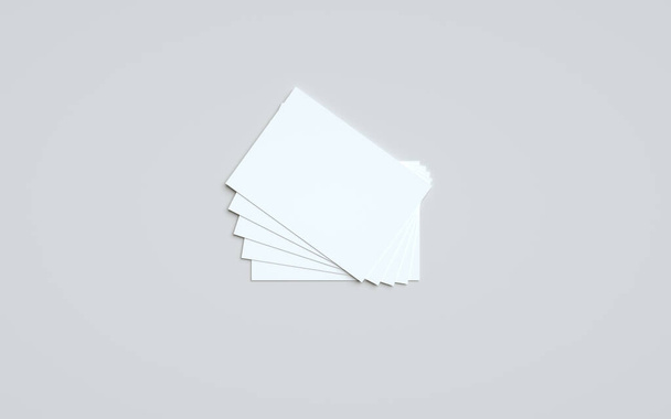 A6 Flyer / Postcard / Invitation Mock-Up - Multiple Flyers. 3D Illustration - Foto, afbeelding