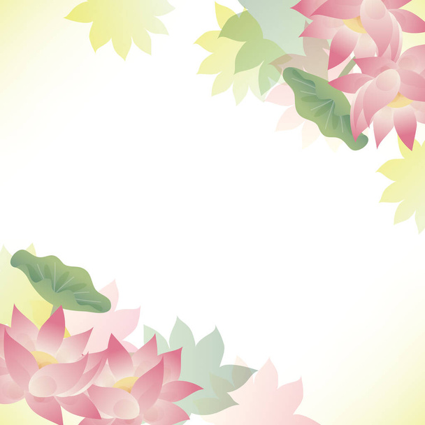 background of lotus flower illustration - Vector, Image