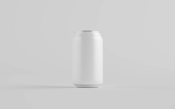 12 oz. / 330ml Aluminium Can Mockup - One Can. Blank Label.  3D Illustration - Foto, afbeelding