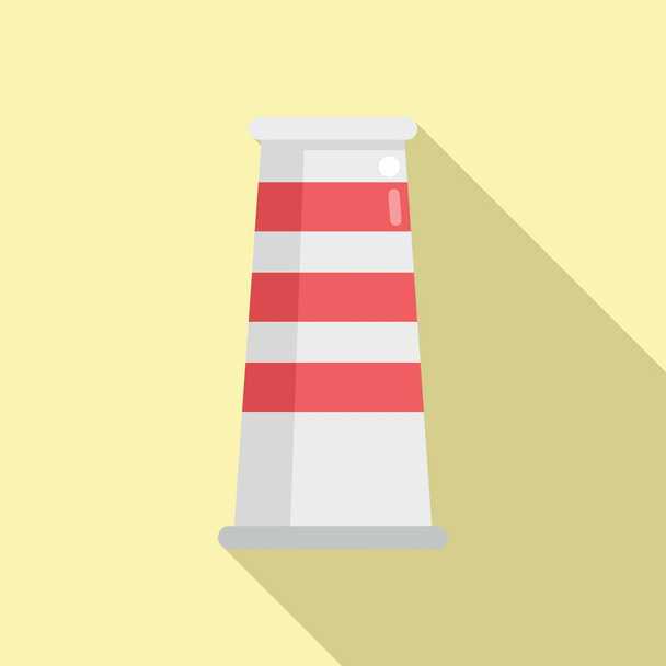 Stack chimney icon flat vector. Smoke factory. Industry steam - Vector, Image