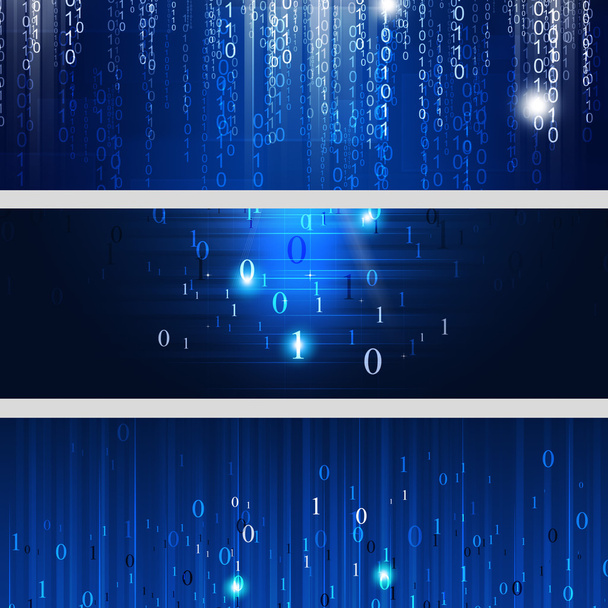 Banery cyfrowych kodów binarnych - Zdjęcie, obraz