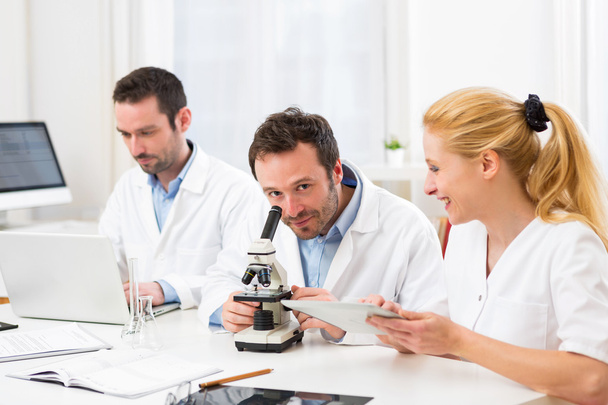 Scientists team working together at the laboratory - Foto, Imagem