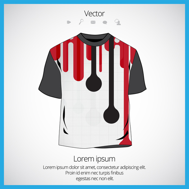 Pánské tričko design - Vektor, obrázek