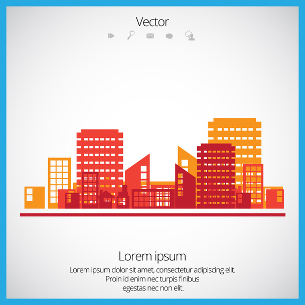Creative urban landscape - Vector, Image