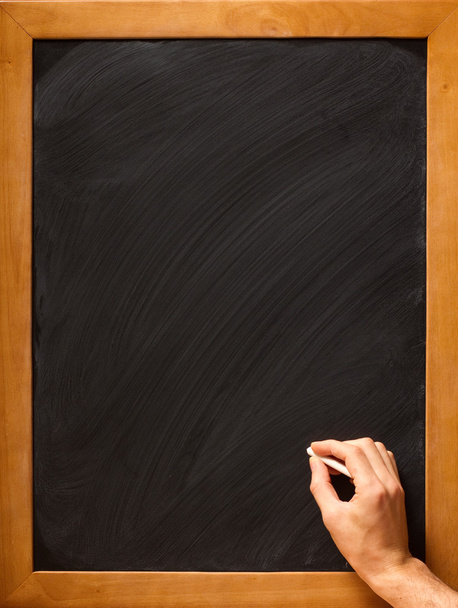 Hand Writing on a blackboard - Foto, Imagen