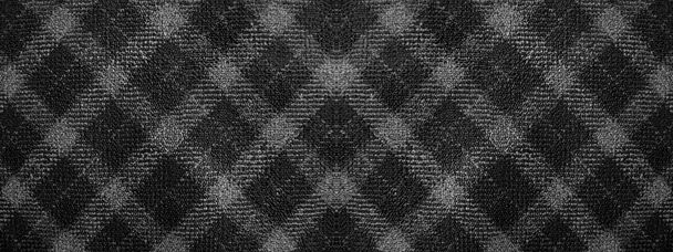 Naadloze zwart-wit tapijt tapijt textuur achtergrond van boven, tapijt materiaal patroon textuur vloeren - Foto, afbeelding