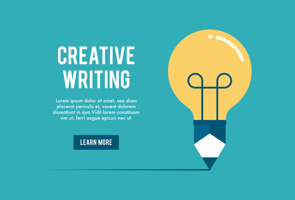 Konzept der Werkstatt für kreatives Schreiben - Vektor, Bild