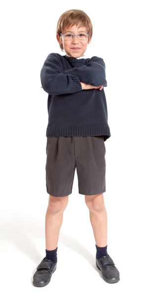 Schoolboy with crossed arms  - Foto, afbeelding