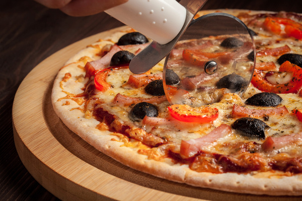 Pizza de presunto
 - Foto, Imagem