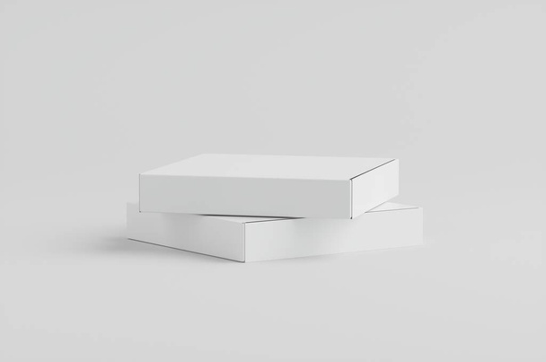 White Box,Cardboard Box Mockup 3D Illustration - Foto, Imagem