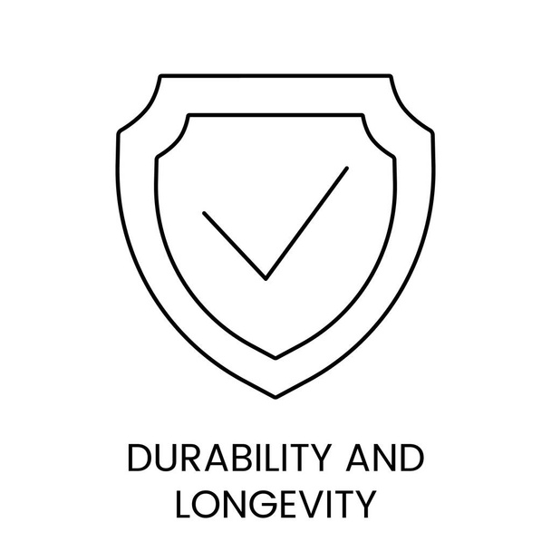 Durata e longevità nell'icona della linea vettoriale - Vettoriali, immagini