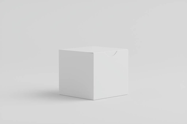 White Box,Cardboard Box Mockup 3D Illustration - Fotoğraf, Görsel