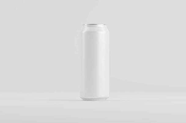 Aluminum White Soda Beer Can Mockup 3D Illustration - 写真・画像