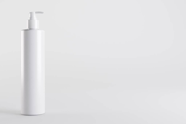 White Cosmetic Shampoo Dispenser Bottles 3D Illustration - Фото, зображення