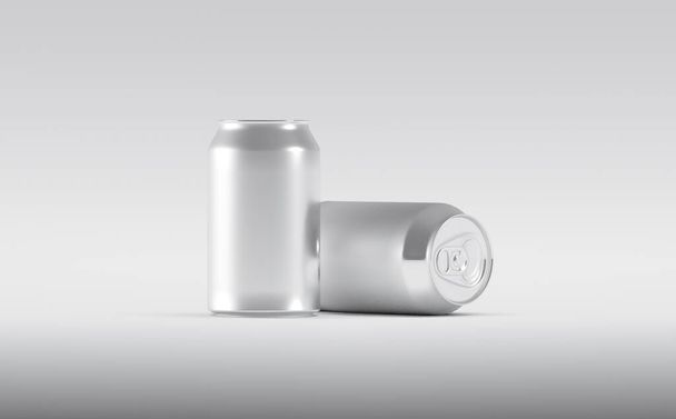 Aluminium Soda Beer Cans Mockup 3D Illustration - 写真・画像