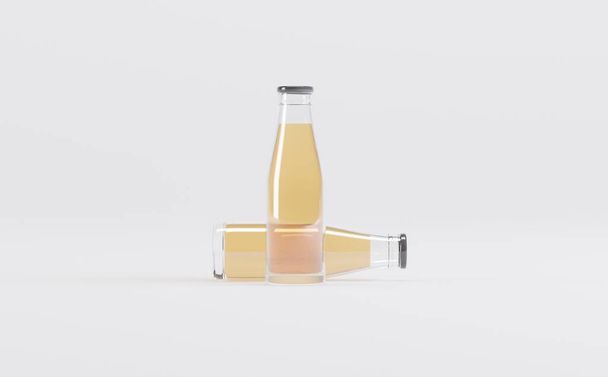 Juice Bottles Mockup 3D Illustration - Foto, Imagen