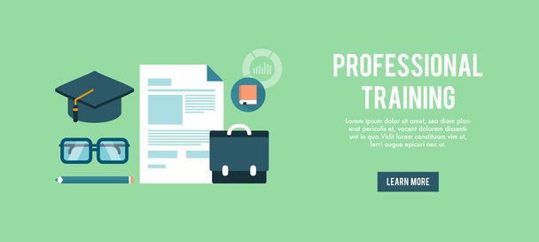 Banner for professional training - Vector, Image