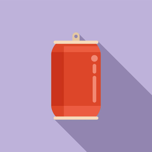 Soda tin can icon flat vector. Take away food. Delivery drink - Vettoriali, immagini