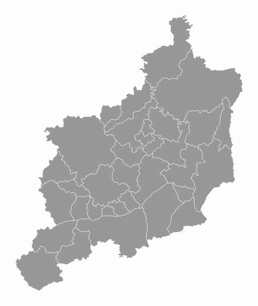 Большой Белу-Оризонти, административная карта на белом фоне, штат Минас-Жерайс, Бразилия - Вектор,изображение