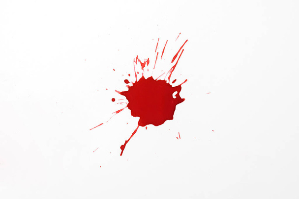 Blood splatters. Red blots of watercolor Realistic bloody splatters for Halloween Drop of blood concept - Foto, Bild