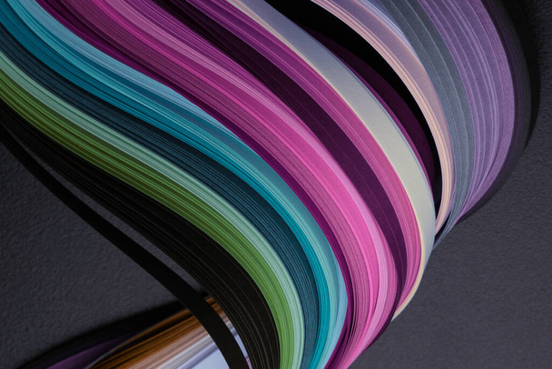 Art Color strip gradient wave grain paper. Abstract texture background. - Фото, зображення