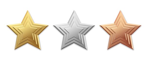 Golden hopea ja pronssi tähti tuotteen luokitus arvostelu sovellukset ja sivustot - Vektori, kuva