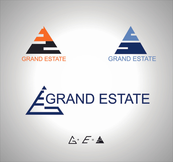 grand estate logo, immobilienbüro logo - Vektor, Bild