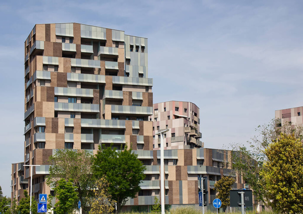 Contemporary residential architecture buildings in Bologna. Italy - Foto, Bild
