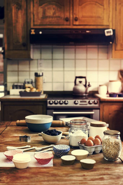 Кухонная комната Подготовка Домашняя кухня Концепция - Фото, изображение